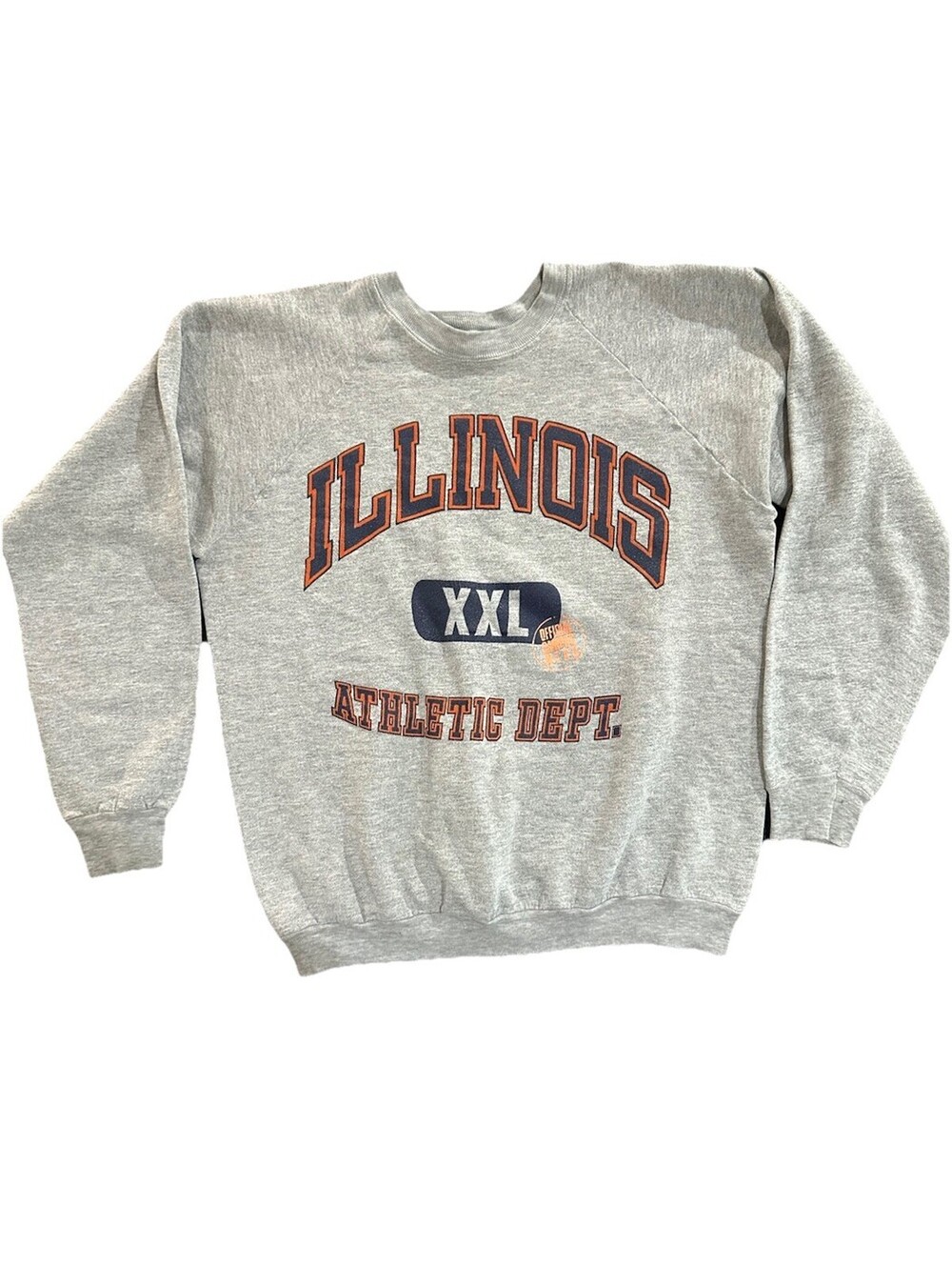 VTG 80s 90s Fruit of the Loom Made USA Illinois Athletic Crewneck Sweatshirt